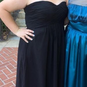 Black full length prom or bridesmaid dress